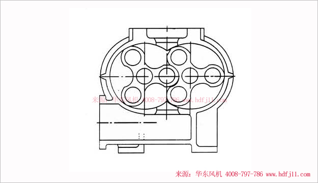 三叶罗茨风机内部结构图-侧视图.jpg