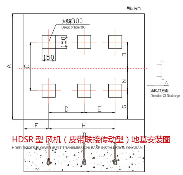 三叶罗茨风机地基安装图皮带传动型.jpg